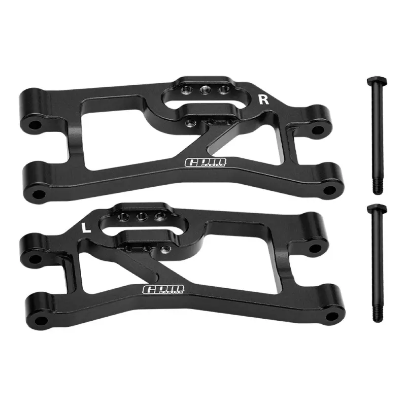 Aluminum 7075 Alloy Rear Lower Suspension Arms For Traxxas 1/16 Mini Maxx 4Wd Rtr Brushless Monster Truck 107154-1 Upgrades - Black 1