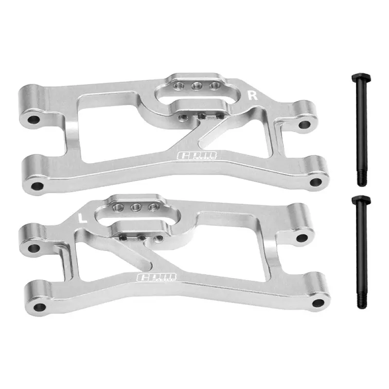 Aluminum 7075 Alloy Rear Lower Suspension Arms For Traxxas 1/16 Mini Maxx 4Wd Rtr Brushless Monster Truck 107154-1 Upgrades - Silver 1