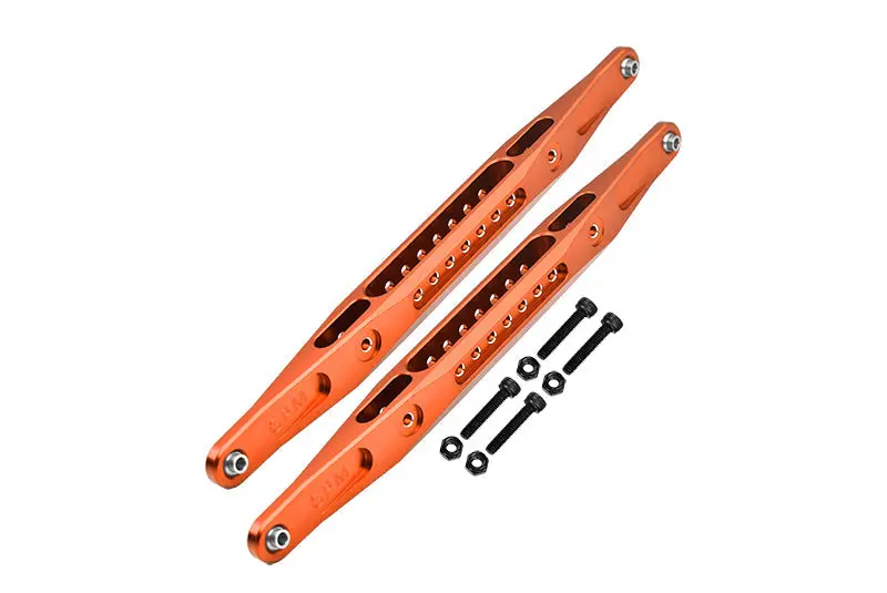 Aluminum 7075 Alloy Rear Lower Trailing Arms For Losi 1/6 4Wd Super Baja Rey 2.0 Los05021 Upgrades - Orange 1