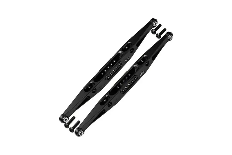 Aluminum 7075 Alloy Rear Lower Trailing Arms For Losi 1:10 Baja Rey / Rock Rey / Hammer Rey U4 / Baja Rey 2.0 4X4 Upgrades - Black 1