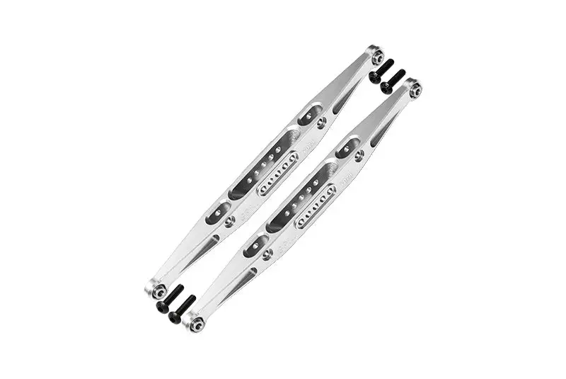 Aluminum 7075 Alloy Rear Lower Trailing Arms For Losi 1:10 Baja Rey / Rock Rey / Hammer Rey U4 / Baja Rey 2.0 4X4 Upgrades - Silver 1