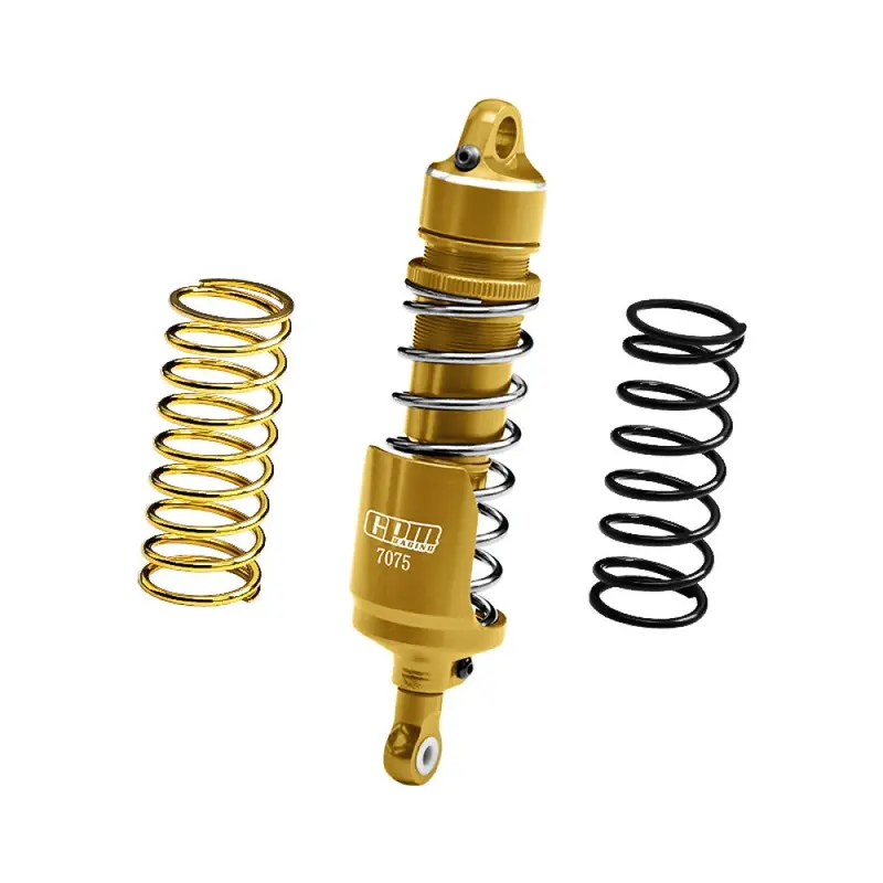 Aluminum 7075 Alloy Rear Shock Absorbers For Losi 1:4 Promoto-Mx Motorcycle Dirt Bike Rtr Fxr Los06000 Los06002 / Promoto-Sm Fxr Supermoto Motorcycle Rtr Los2272 Los2310 Upgrades - Gold 1