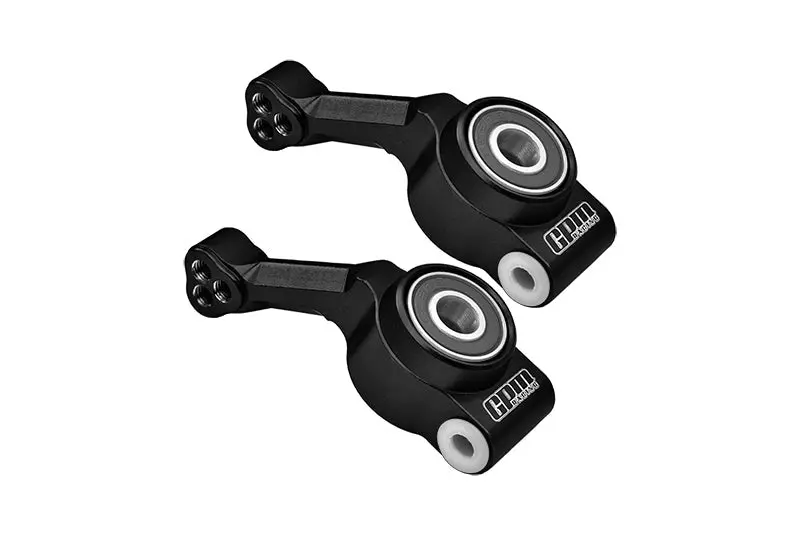 Aluminum 7075 Alloy Rear Stub Axle Carriers For Traxxas 1:10 Rustler / Hoss / Slash / Ford Fiesta / Nitro Rustler / Nitro Slash / Stampede / Rustler 4X4 Ultimate / Slash 4X4 Ultimate Upgrades - Black 1
