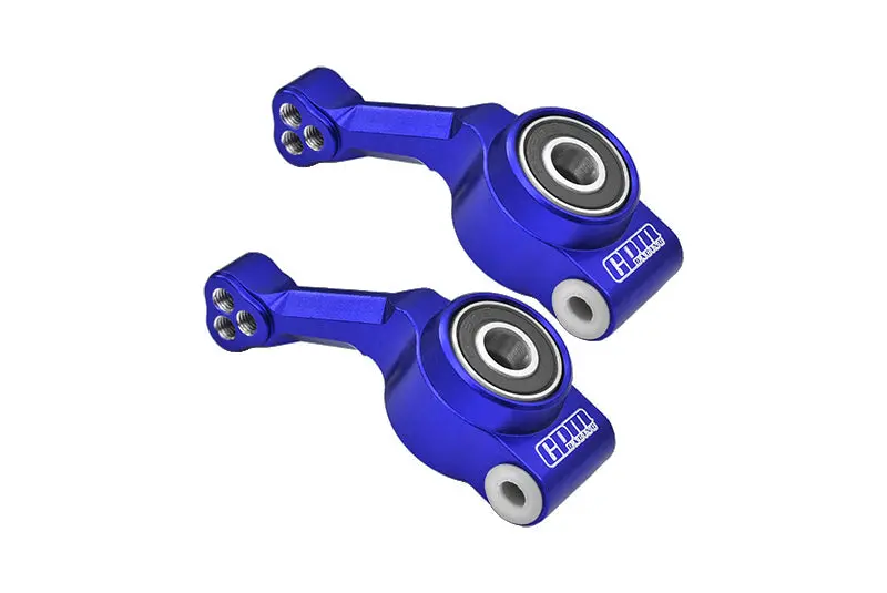 Aluminum 7075 Alloy Rear Stub Axle Carriers For Traxxas 1:10 Rustler / Hoss / Slash / Ford Fiesta / Nitro Rustler / Nitro Slash / Stampede / Rustler 4X4 Ultimate / Slash 4X4 Ultimate Upgrades - Blue 1