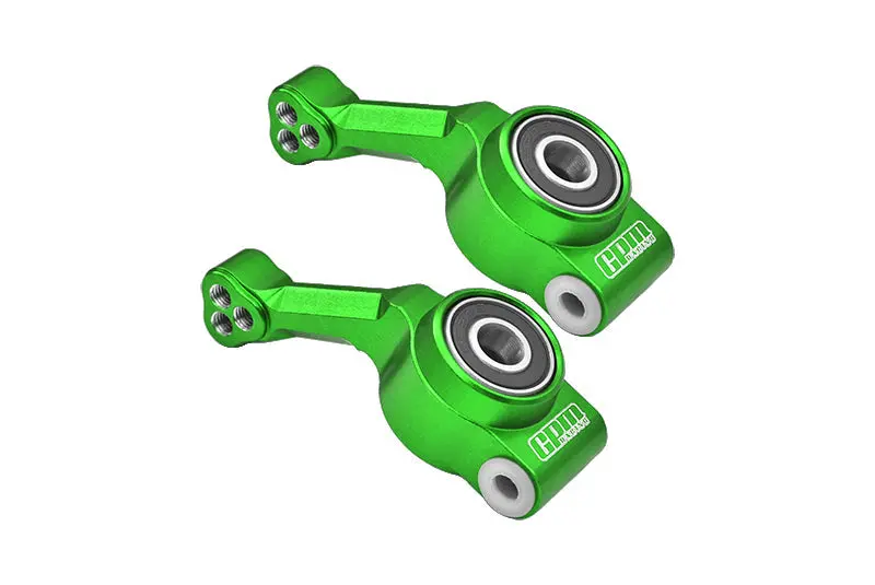 Aluminum 7075 Alloy Rear Stub Axle Carriers For Traxxas 1:10 Rustler / Hoss / Slash / Ford Fiesta / Nitro Rustler / Nitro Slash / Stampede / Rustler 4X4 Ultimate / Slash 4X4 Ultimate Upgrades - Green 1