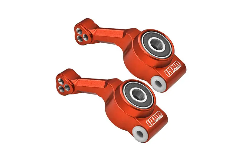 Aluminum 7075 Alloy Rear Stub Axle Carriers For Traxxas 1:10 Rustler / Hoss / Slash / Ford Fiesta / Nitro Rustler / Nitro Slash / Stampede / Rustler 4X4 Ultimate / Slash 4X4 Ultimate Upgrades - Orange 1
