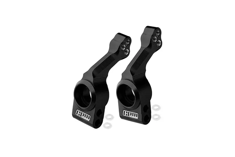 Aluminum 7075 Alloy Rear Stub Axle Carriers For Traxxas 1:10 Slash Pro 2Wd / F-150 Svt Raptor / Fiesta St Rally / Rustler 4X4 / Hoss 4X4 / Slash 4X4 / Stampede 4X4 Upgrade Parts - Black 1