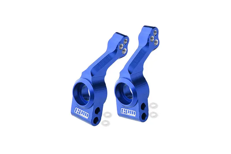 Aluminum 7075 Alloy Rear Stub Axle Carriers For Traxxas 1:10 Slash Pro 2Wd / F-150 Svt Raptor / Fiesta St Rally / Rustler 4X4 / Hoss 4X4 / Slash 4X4 / Stampede 4X4 Upgrade Parts - Blue 1