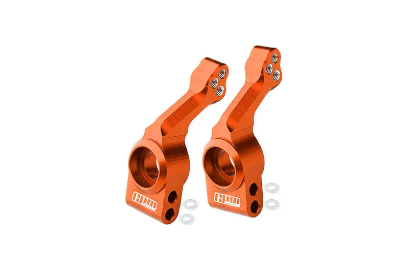 Aluminum 7075 Alloy Rear Stub Axle Carriers For Traxxas 1:10 Slash Pro 2Wd / F-150 Svt Raptor / Fiesta St Rally / Rustler 4X4 / Hoss 4X4 / Slash 4X4 / Stampede 4X4 Upgrade Parts - Orange 1