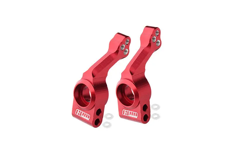 Aluminum 7075 Alloy Rear Stub Axle Carriers For Traxxas 1:10 Slash Pro 2Wd / F-150 Svt Raptor / Fiesta St Rally / Rustler 4X4 / Hoss 4X4 / Slash 4X4 / Stampede 4X4 Upgrade Parts - Red 1