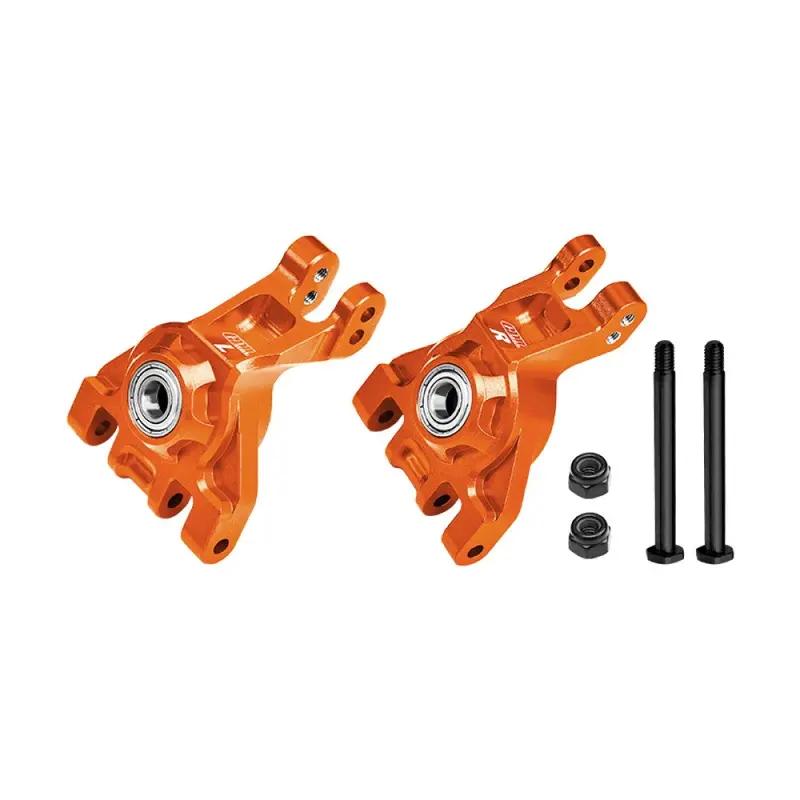 Aluminum 7075 Alloy Rear Stub Axle Carriers With Oversize Bearing For Traxxas 1:8 Jato 4X4 Vxl / 1:10 Bigfoot / Ford F-150 Raptor / Rustler / Slash / Stampede / Ford Fiesta St Rally - Orange 1