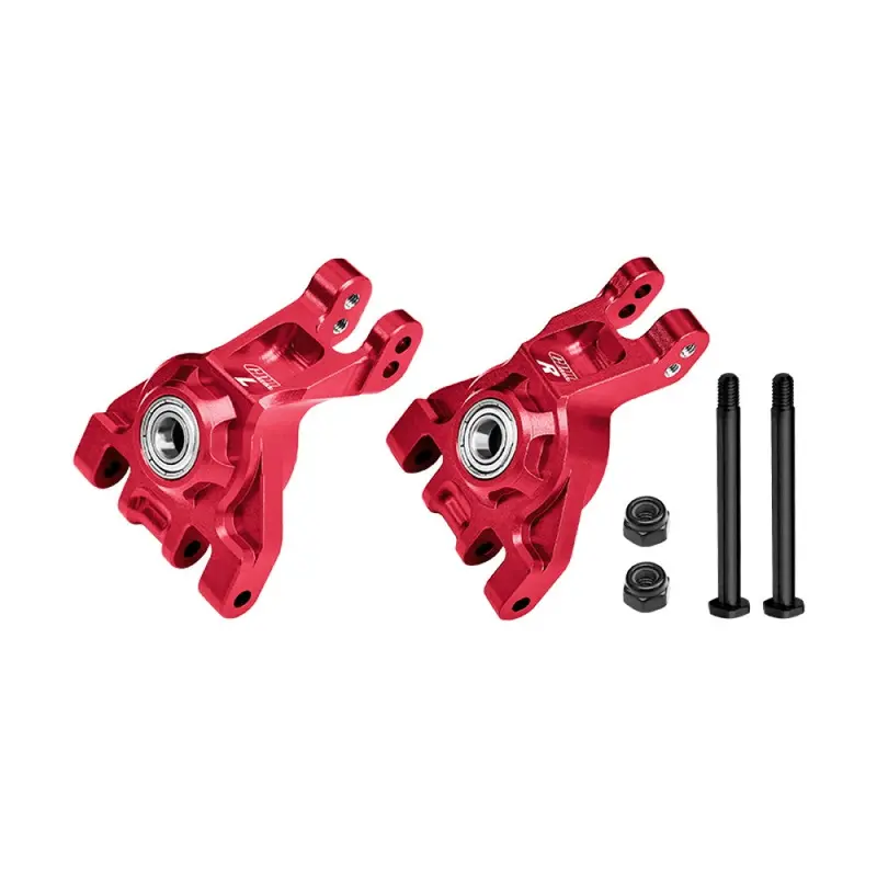 Aluminum 7075 Alloy Rear Stub Axle Carriers With Oversize Bearing For Traxxas 1:8 Jato 4X4 Vxl / 1:10 Bigfoot / Ford F-150 Raptor / Rustler / Slash / Stampede / Ford Fiesta St Rally - Red 1