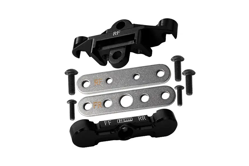 Aluminum 7075 Alloy Rear Tie Bar Mounts & Suspension Pin Retainers For Traxxas 1:8 6S Maxx Slash-102076-4 / 1:10 4Wd Maxx-89076-4 / 1:10 Maxx With Widemaxx Monster Truck-89086-4 Upgrades - Black 1