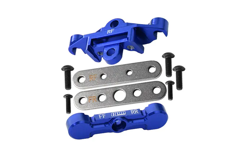 Aluminum 7075 Alloy Rear Tie Bar Mounts & Suspension Pin Retainers For Traxxas 1:8 6S Maxx Slash-102076-4 / 1:10 4Wd Maxx-89076-4 / 1:10 Maxx With Widemaxx Monster Truck-89086-4 Upgrades - Blue 1