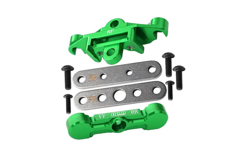Aluminum 7075 Alloy Rear Tie Bar Mounts & Suspension Pin Retainers For Traxxas 1:8 6S Maxx Slash-102076-4 / 1:10 4Wd Maxx-89076-4 / 1:10 Maxx With Widemaxx Monster Truck-89086-4 Upgrades - Green 1