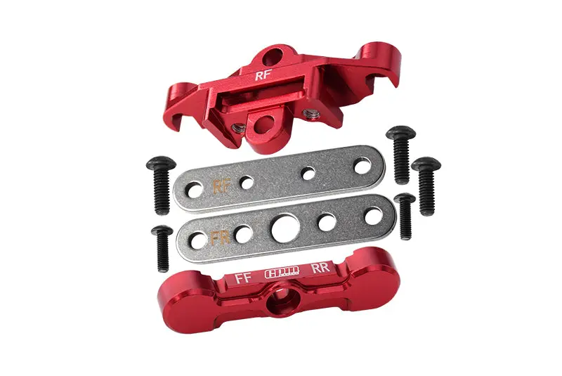 Aluminum 7075 Alloy Rear Tie Bar Mounts & Suspension Pin Retainers For Traxxas 1:8 6S Maxx Slash-102076-4 / 1:10 4Wd Maxx-89076-4 / 1:10 Maxx With Widemaxx Monster Truck-89086-4 Upgrades - Red 1