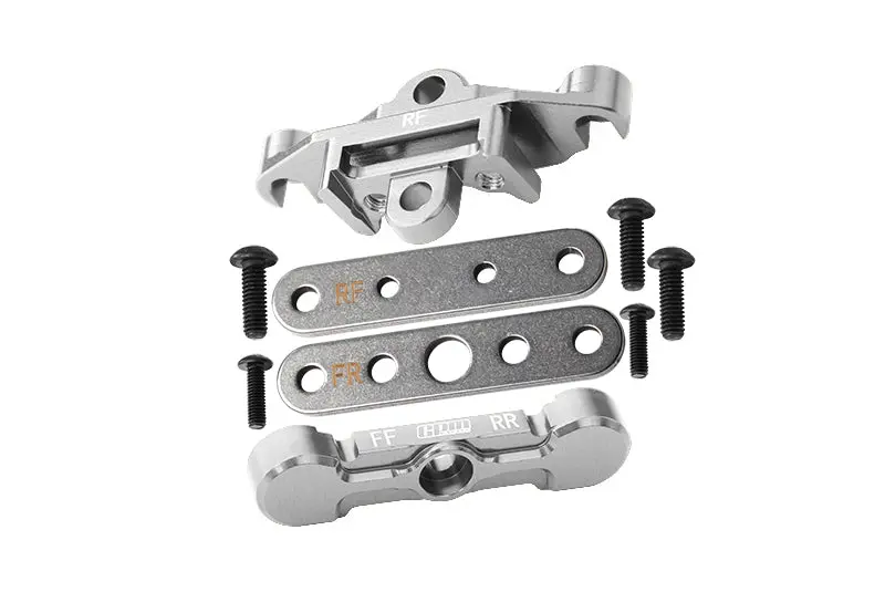 Aluminum 7075 Alloy Rear Tie Bar Mounts & Suspension Pin Retainers For Traxxas 1:8 6S Maxx Slash-102076-4 / 1:10 4Wd Maxx-89076-4 / 1:10 Maxx With Widemaxx Monster Truck-89086-4 Upgrades - Silver 1