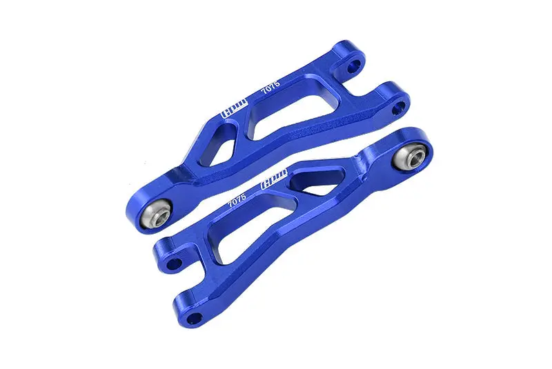 Aluminum 7075 Alloy Rear Upper Suspension Arms For Arrma 1/14 Mojave Grom Mega 380 Brushed 4X4 Small Scale Desert Truck Rtr-Ara2104 Upgrades - Blue 1