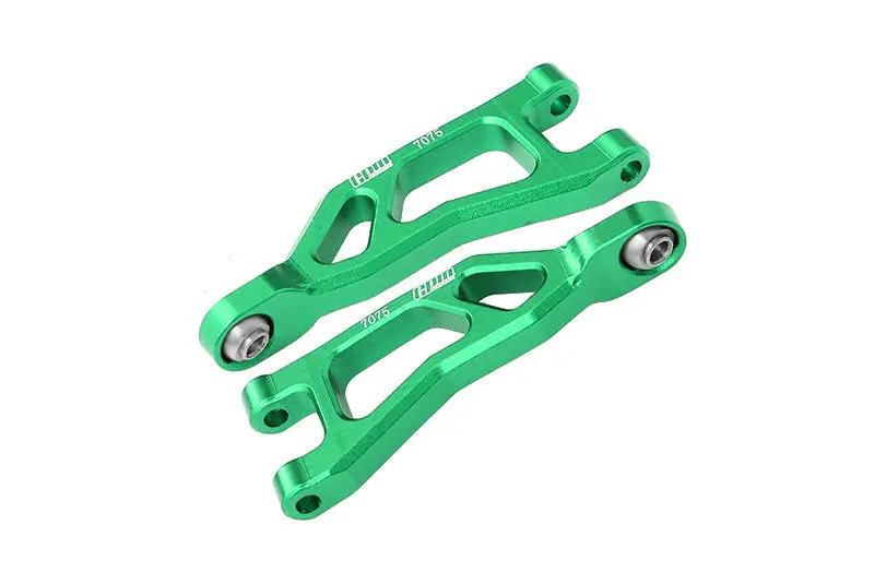 Aluminum 7075 Alloy Rear Upper Suspension Arms For Arrma 1/14 Mojave Grom Mega 380 Brushed 4X4 Small Scale Desert Truck Rtr-Ara2104 Upgrades - Green 1