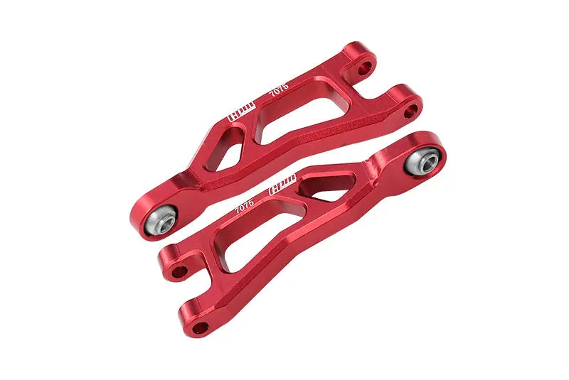 Aluminum 7075 Alloy Rear Upper Suspension Arms For Arrma 1/14 Mojave Grom Mega 380 Brushed 4X4 Small Scale Desert Truck Rtr-Ara2104 Upgrades - Red 1
