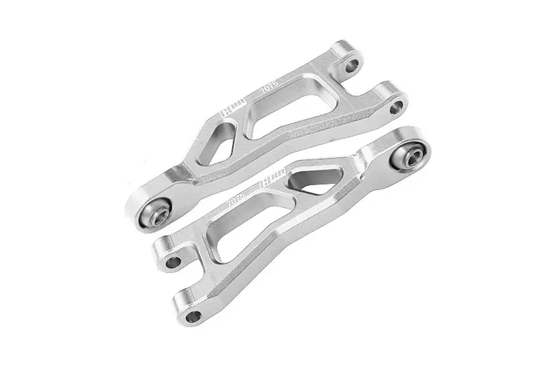 Aluminum 7075 Alloy Rear Upper Suspension Arms For Arrma 1/14 Mojave Grom Mega 380 Brushed 4X4 Small Scale Desert Truck Rtr-Ara2104 Upgrades - Silver 1