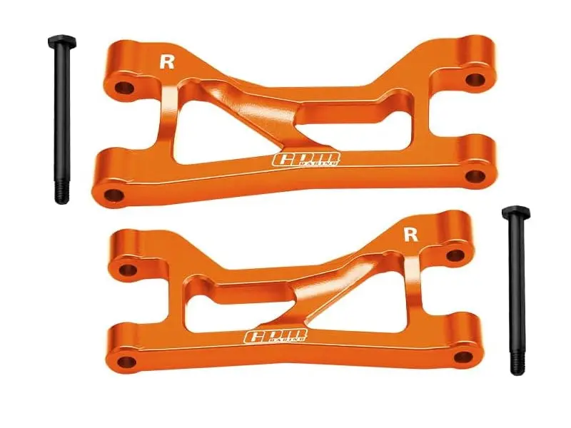 Aluminum 7075 Alloy Rear Upper Suspension Arms For Traxxas 1/16 Mini Maxx 4Wd Rtr Brushless Monster Truck 107154-1 Upgrades - Orange 1