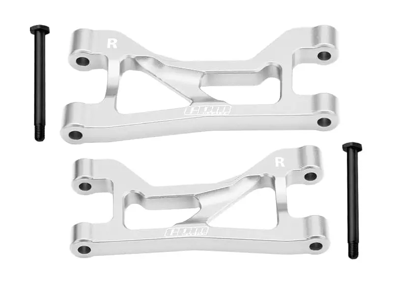 Aluminum 7075 Alloy Rear Upper Suspension Arms For Traxxas 1/16 Mini Maxx 4Wd Rtr Brushless Monster Truck 107154-1 Upgrades - Silver 1
