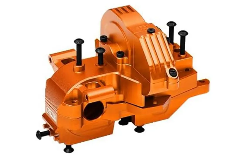 Aluminum 7075 Alloy Redesign Rear Bulkhead For Traxxas 1:8 Maxx Slash 6S-102076-4/1:10 Maxx Monster Truck-89076-4 / Maxx With Widemaxx Monster Truck-89086-4 Upgrades - Orange 1