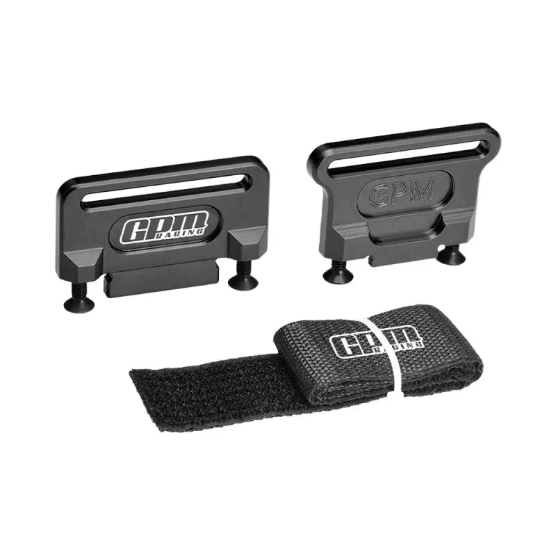 Aluminum 7075 Alloy Retainer Battery Hold-Down For Traxxas 1:8 Jato 4S 2S / Slash 4X4 Lcg / Ford Fiesta St Rally /  Slash 4X4 Vxl Ultimate Upgrades - Black 1