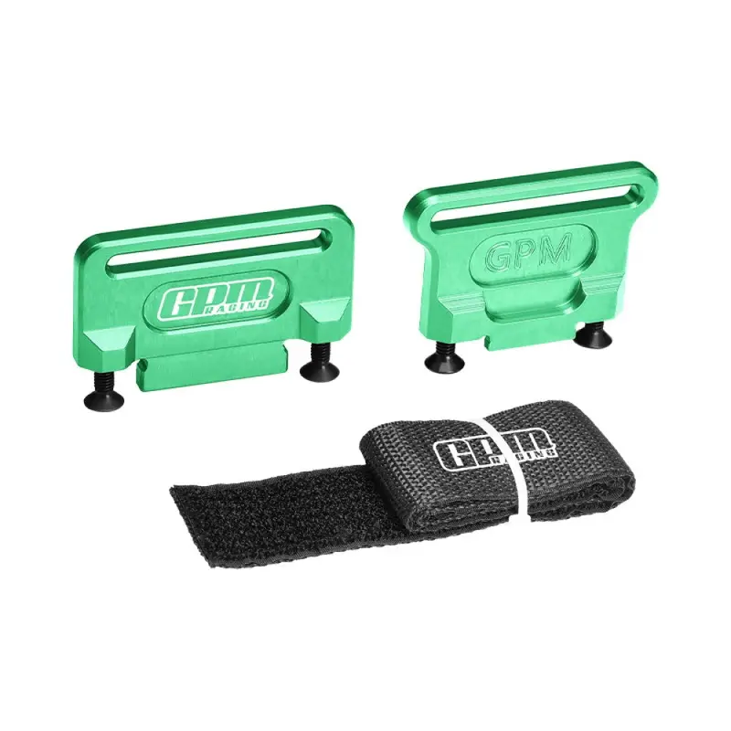 Aluminum 7075 Alloy Retainer Battery Hold-Down For Traxxas 1:8 Jato 4S 2S / Slash 4X4 Lcg / Ford Fiesta St Rally /  Slash 4X4 Vxl Ultimate Upgrades - Green 1