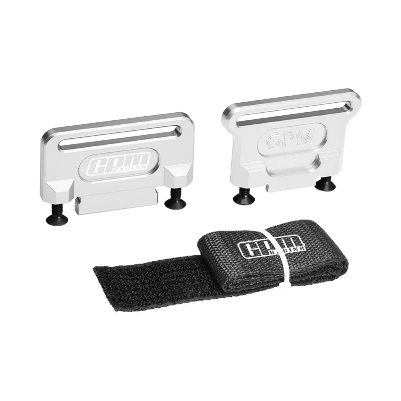 Aluminum 7075 Alloy Retainer Battery Hold-Down For Traxxas 1:8 Jato 4S 2S / Slash 4X4 Lcg / Ford Fiesta St Rally /  Slash 4X4 Vxl Ultimate Upgrades - Silver 1