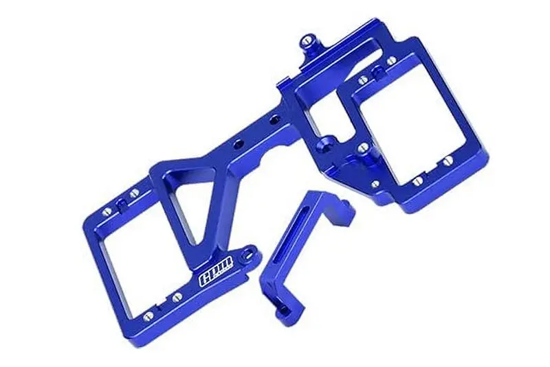 Aluminum 7075 Alloy Servo Mount Set For Proboat 1/6 24-Inch Jetstream Jet Boat Rtr Mojo-Prb08051 Upgrades - Blue 1