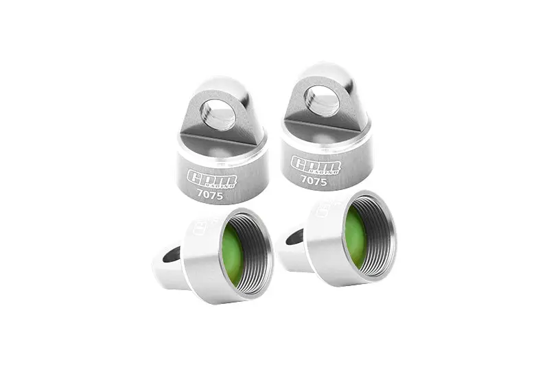Aluminum 7075 Alloy Shock Cap For Gpm Optional And Original Shock Absorbers For Traxxas 1/8 4Wd Sledge Monster Truck 95076-4 Upgrades - Silver 1