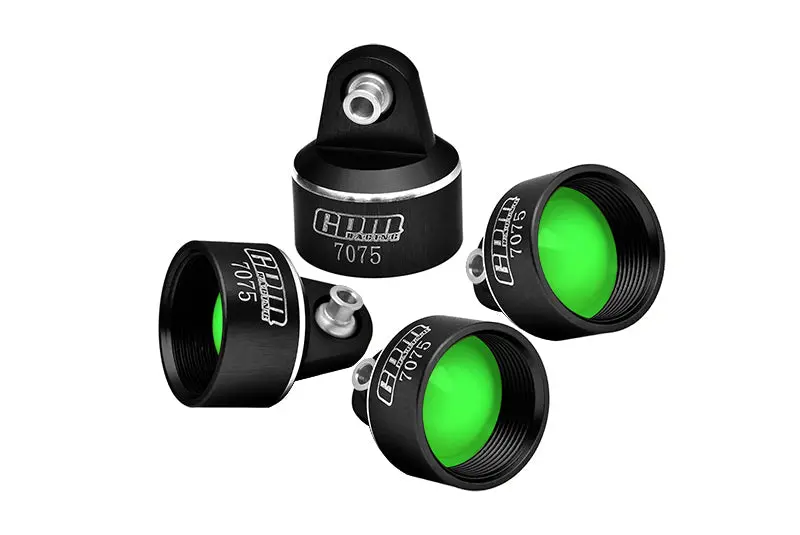 Aluminum 7075 Alloy Shock Caps For Gpm Optional & Original Shock Absorbers For Traxxas 1/8 4Wd Maxx Slash 6S-102076-4 / 1:10 4Wd Maxx-89076-4  / 1:10 Maxx With Widemaxx-89086-4 Monster Truck - Black 1