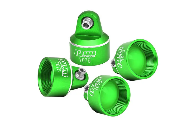 Aluminum 7075 Alloy Shock Caps For Gpm Optional & Original Shock Absorbers For Traxxas 1/8 4Wd Maxx Slash 6S-102076-4 / 1:10 4Wd Maxx-89076-4  / 1:10 Maxx With Widemaxx-89086-4 Monster Truck - Green 1
