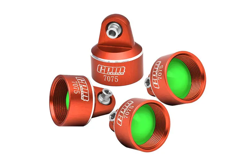 Aluminum 7075 Alloy Shock Caps For Gpm Optional & Original Shock Absorbers For Traxxas 1/8 4Wd Maxx Slash 6S-102076-4 / 1:10 4Wd Maxx-89076-4  / 1:10 Maxx With Widemaxx-89086-4 Monster Truck - Orange 1