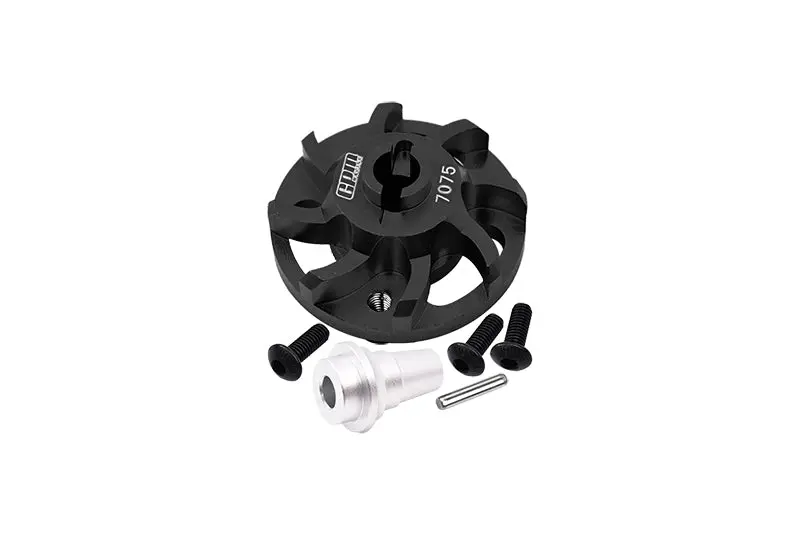 Aluminum 7075 Alloy Spur Gear Adapter For Traxxas 1:10 Slash / Rustler / Bandit / Ford F-150 / Bigfoot / Drag Slash / Ford Fiesta / Jato / Stampede Upgrade Parts - Black 1