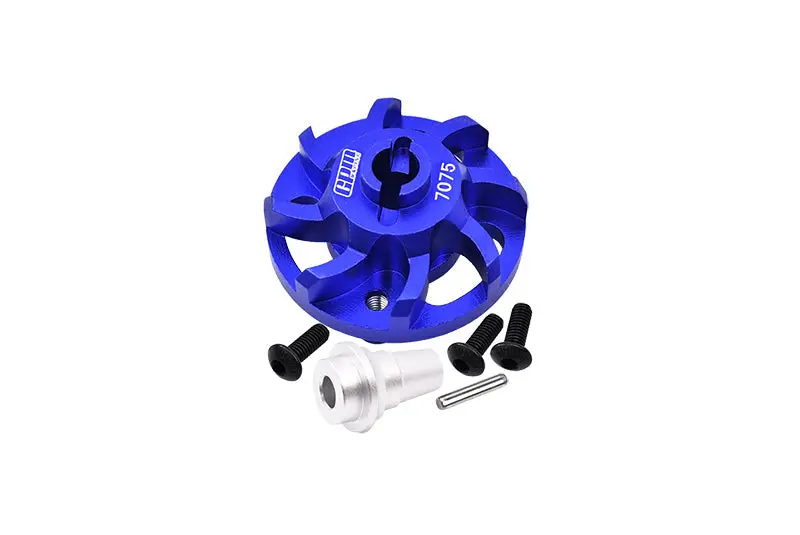 Aluminum 7075 Alloy Spur Gear Adapter For Traxxas 1:10 Slash / Rustler / Bandit / Ford F-150 / Bigfoot / Drag Slash / Ford Fiesta / Jato / Stampede Upgrade Parts - Blue 1