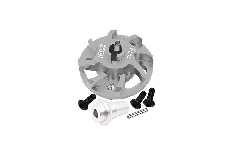 Aluminum 7075 Alloy Spur Gear Adapter For Traxxas 1:10 Slash / Rustler / Bandit / Ford F-150 / Bigfoot / Drag Slash / Ford Fiesta / Jato / Stampede Upgrade Parts - Gray Silver 1