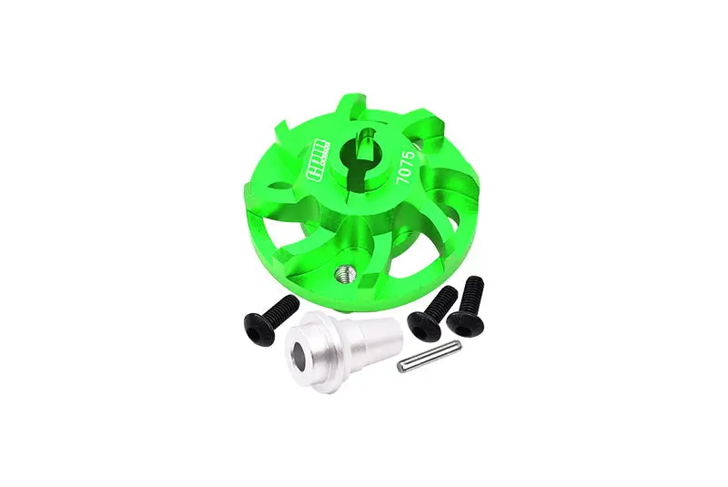 Aluminum 7075 Alloy Spur Gear Adapter For Traxxas 1:10 Slash / Rustler / Bandit / Ford F-150 / Bigfoot / Drag Slash / Ford Fiesta / Jato / Stampede Upgrade Parts - Green 1