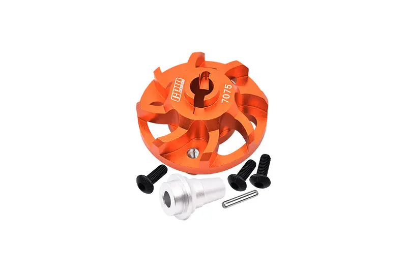 Aluminum 7075 Alloy Spur Gear Adapter For Traxxas 1:10 Slash / Rustler / Bandit / Ford F-150 / Bigfoot / Drag Slash / Ford Fiesta / Jato / Stampede Upgrade Parts - Orange 1
