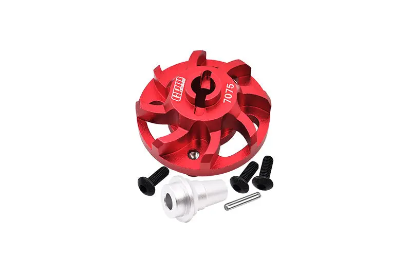 Aluminum 7075 Alloy Spur Gear Adapter For Traxxas 1:10 Slash / Rustler / Bandit / Ford F-150 / Bigfoot / Drag Slash / Ford Fiesta / Jato / Stampede Upgrade Parts - Red 1
