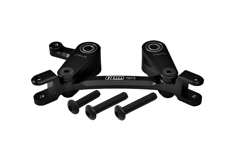 Aluminum 7075 Alloy Steering Assembly For Arrma 1:10 Granite / Big Rock / Senton / Vendetta / Vorteks / Kraton / Outcast / 1:8 Typhon Upgrade Parts - Black 1