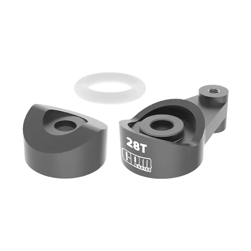 Aluminum 7075 Alloy Steering Horn 28T Servo Saver For Axial 1:30 Scx30 Ford Bronco / Scx30 Jeep Wrangler Jlu / Chevrolet K10 Rock Crawler Upgrades - Gray Silver 1