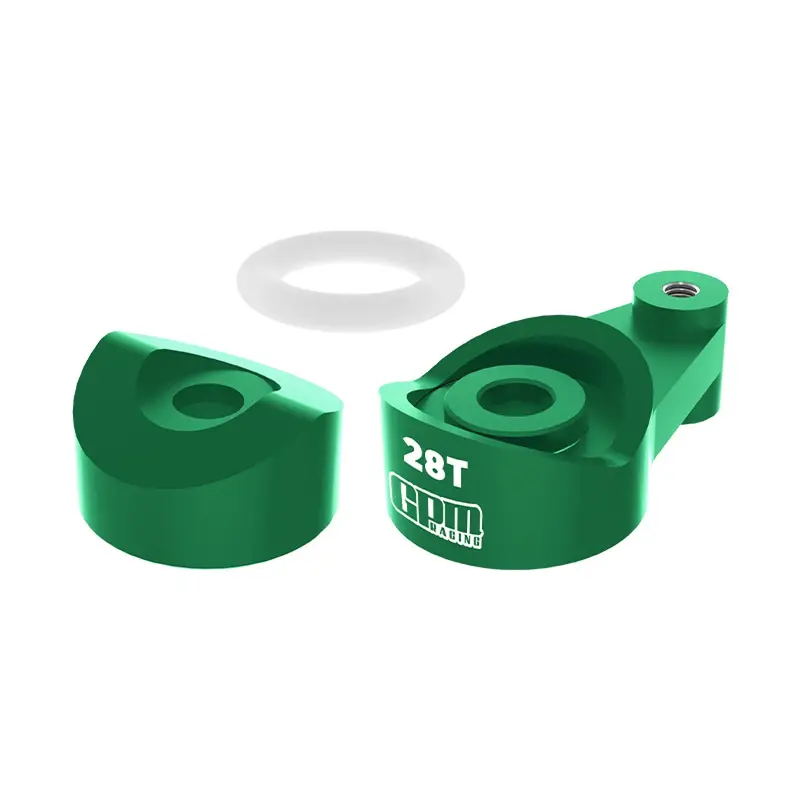 Aluminum 7075 Alloy Steering Horn 28T Servo Saver For Axial 1:30 Scx30 Ford Bronco / Scx30 Jeep Wrangler Jlu / Chevrolet K10 Rock Crawler Upgrades - Green 1