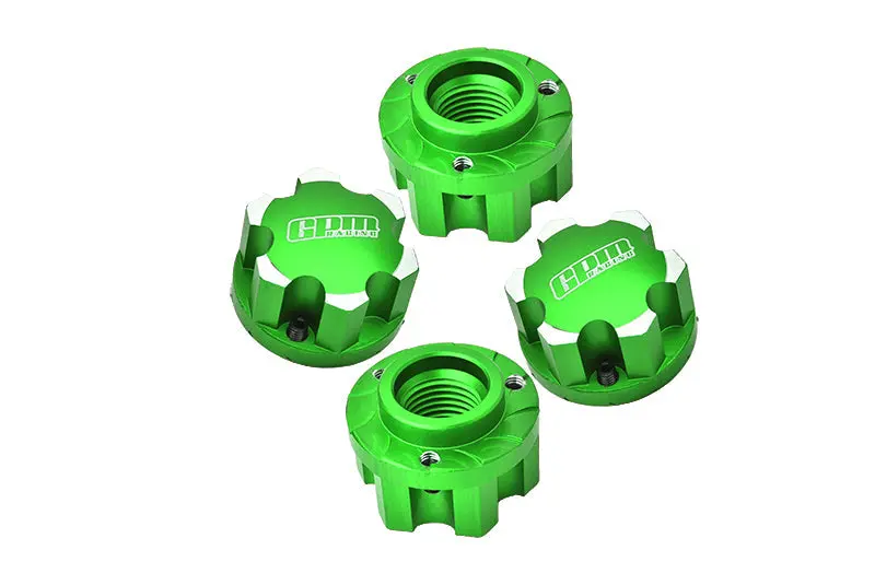 Aluminum 7075 Alloy Wheel Adapters For Pro-Line Tire For Traxxas 1:5 X Maxx 8S-77086-4 / Xrt 8S-78086-4 / Xrt Ultimate 8S-78097-4 / X Maxx Ultimate 8S-77097-4 Monster Truck Upgrades - Green 1