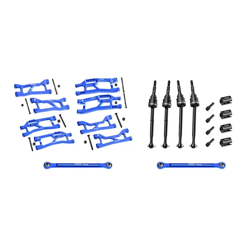Aluminum 7075 Alloy Widemaxx Suspension Kit For Traxxas 1:16 Mini Maxx / Mini Xrt Vxl 3S Monster Truck Upgrades - Blue 1