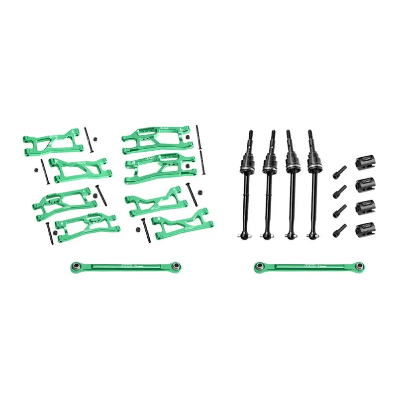 Aluminum 7075 Alloy Widemaxx Suspension Kit For Traxxas 1:16 Mini Maxx / Mini Xrt Vxl 3S Monster Truck Upgrades - Green 1