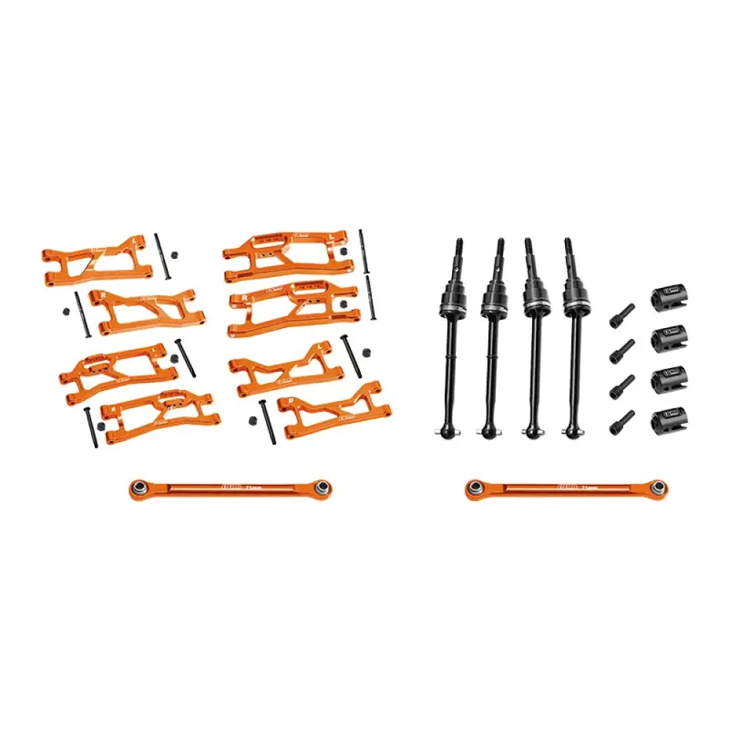 Aluminum 7075 Alloy Widemaxx Suspension Kit For Traxxas 1:16 Mini Maxx / Mini Xrt Vxl 3S Monster Truck Upgrades - Orange 1