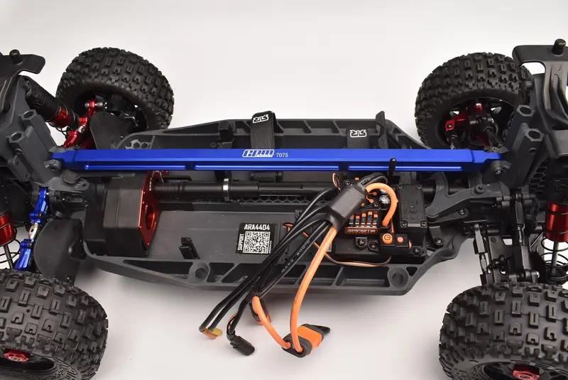 Aluminum 7075 Center Brace Bar For Arrma 1/8 Mojave 4X4 4S Blx Desert Truck Rtr-Ara4404 Upgrade Parts - Green 2